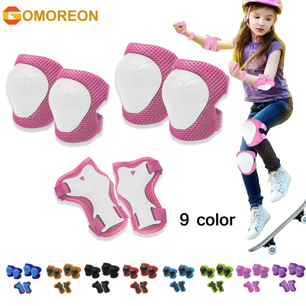 Cycling Gear For Kids - GOMOREON 6 adet/takım Çocuklar Diz Pedleri