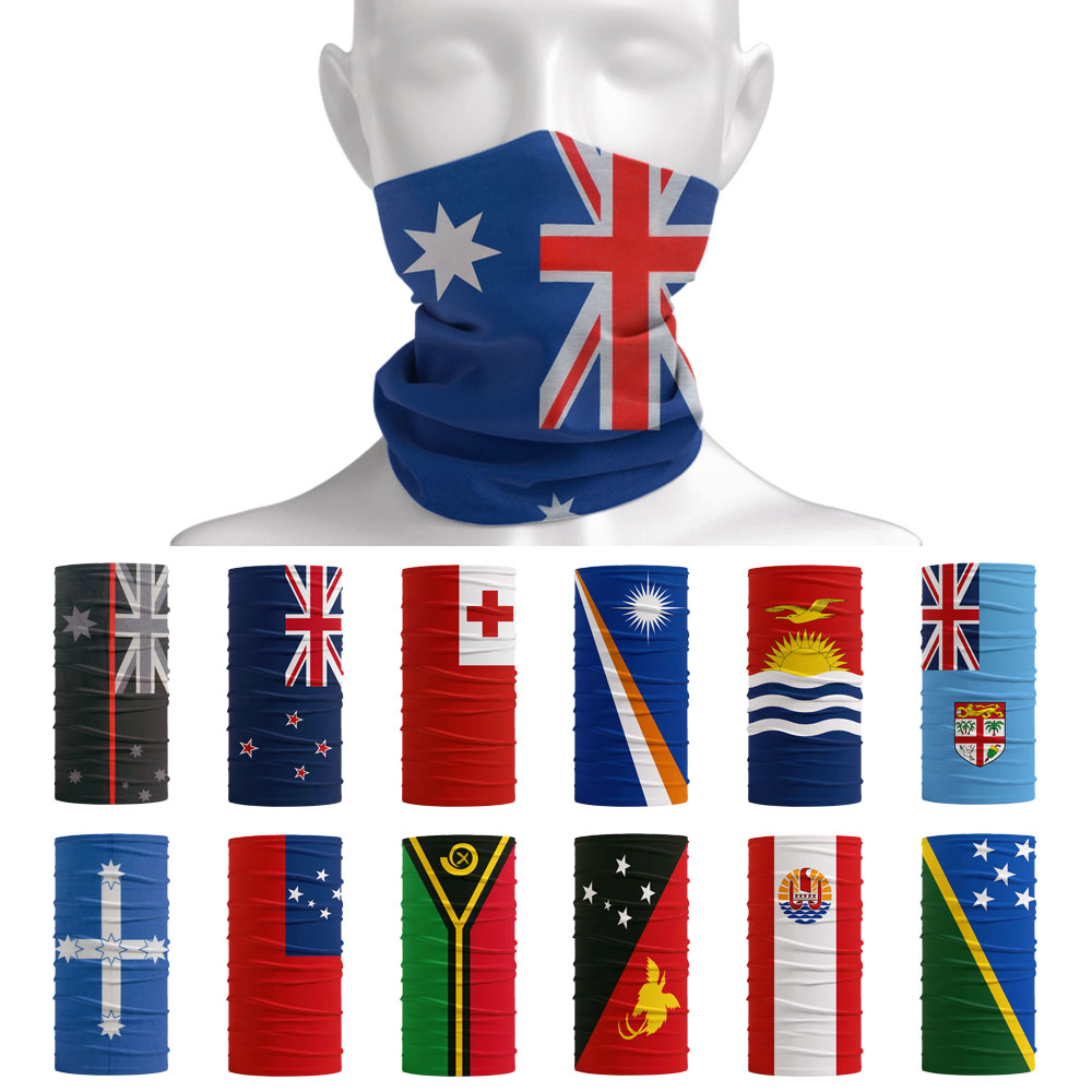 Cycling Gear Australia - Avustralya Yeni Zelanda Bayrağı Desen Boyun