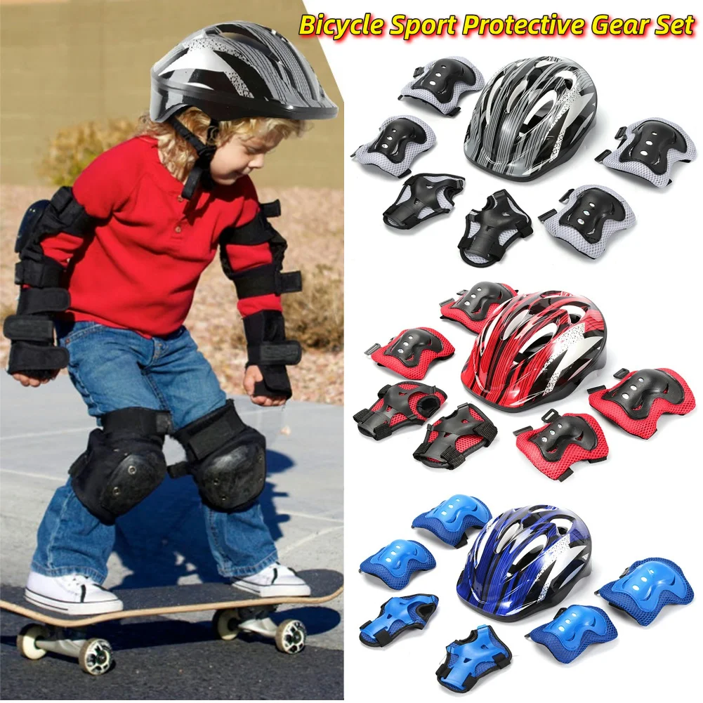 Cycling Gear For Kids - 7 adet bisiklet spor koruyucu donanım