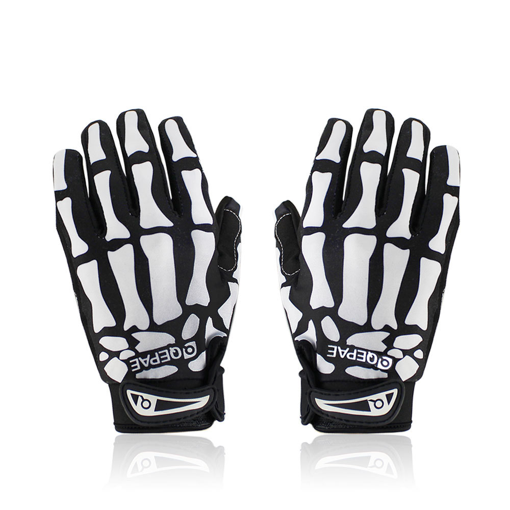 Cycling Gear Gifts - 1 çift iskelet bisiklet eldiveni tam
