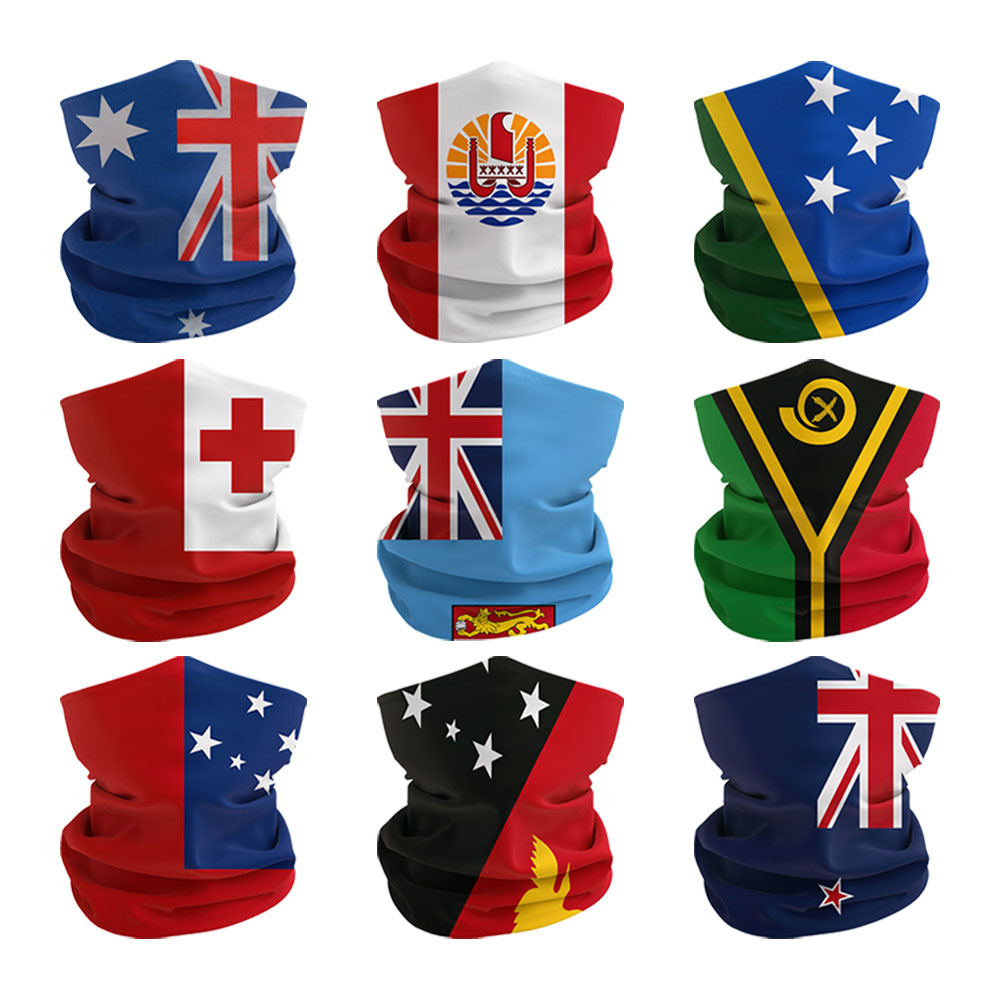 Cycling Gear Australia - Okyanusya ulusal bayraklar yüz Bandana dikişsiz