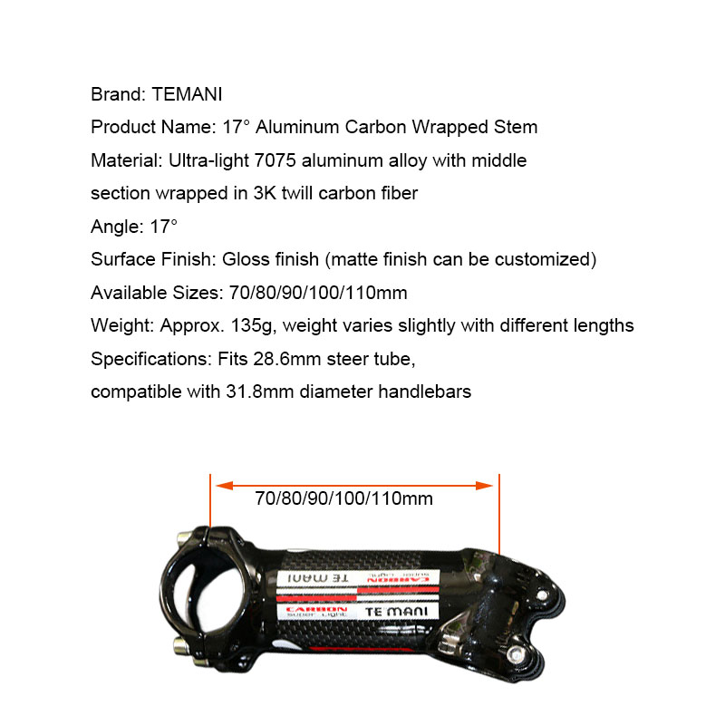 TEMANI Karbon Kaplı Alüminyum  - Cycling Gear Parts incelemesi ve fiyatı